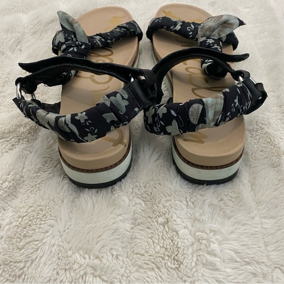 Sam Edelman Ashie Anthropologie Floral Scarf Black Boho Sandals Size 9.5 - Picture 9 of 16
